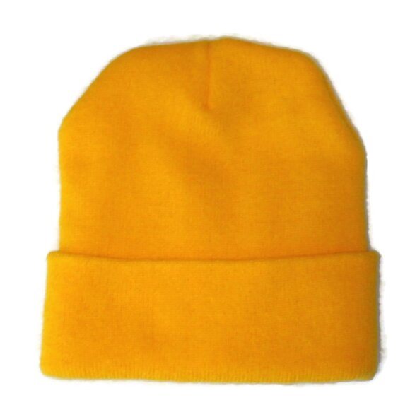 Beanie Cuffed Cuff Solid Knit Winter Cap Hat Ski - Picture 1 of 3